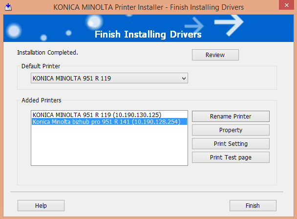 done.  invitation to restart computer