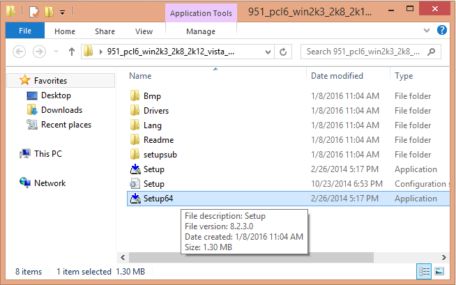 contents of setup folder